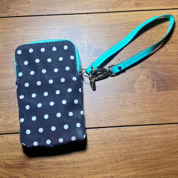 Fossil Handbags - Women's Fossil Nylon Wristlet Pouch Holds Small Phone, Keys, Cash or Cards